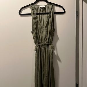 Loft- Green Tea Length Dress